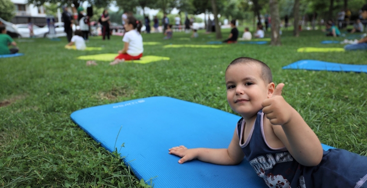 Başiskele sahilinde spor keyfi