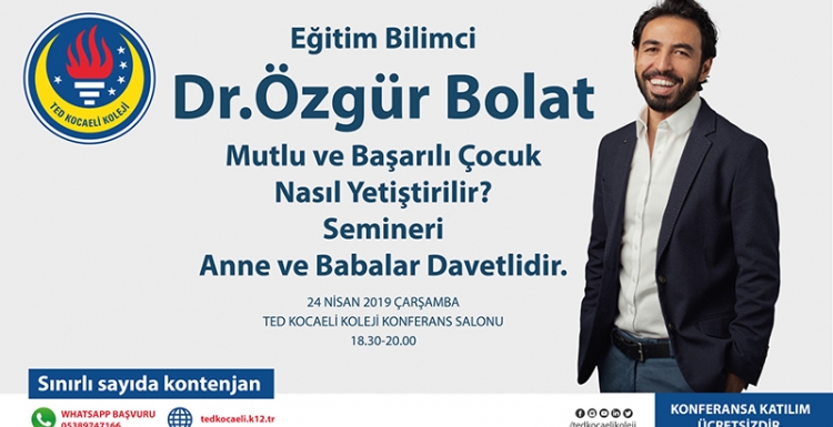 Eğitim bilimci Dr. Özgür Bolat, TED Kocaeli Koleji’nde