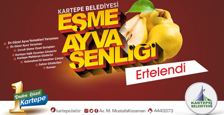 Kartepe Ayva Şenliği ertelendi